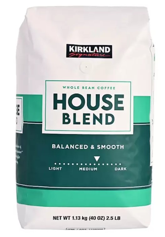 Kirkland Signature Whole Bean Coffee House Blend, 1.13kg